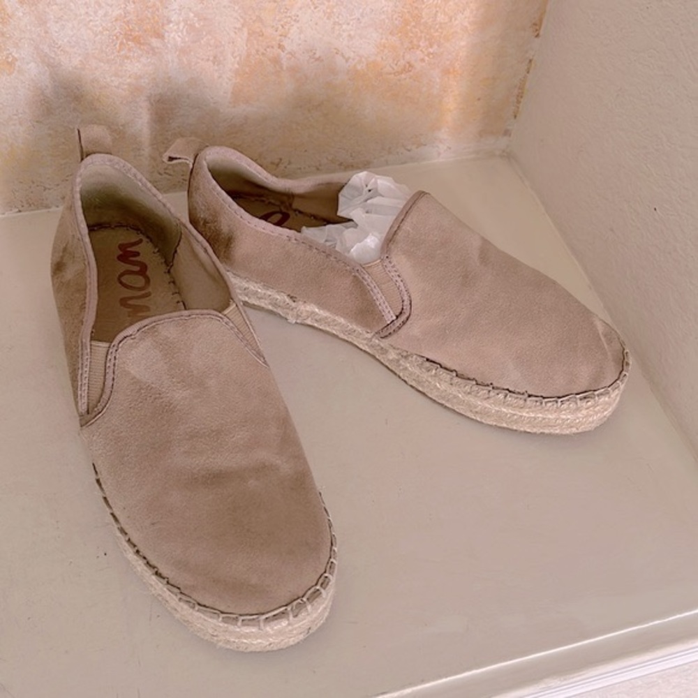 Sam Edelman Women SlipOn Espadrille Shoes Coastal Beach Flats Tan 9.5 Suede - Picture 3 of 10